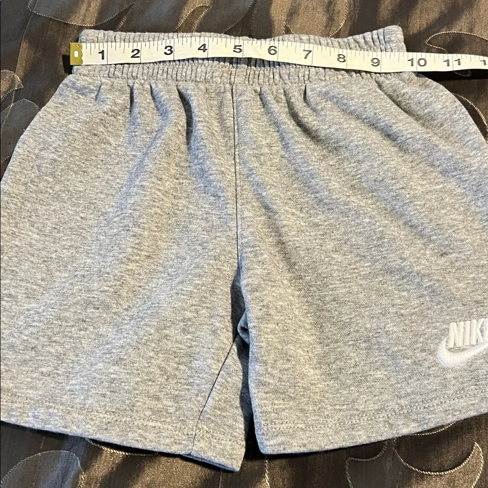 Nike Heather Gray Sports Cotton Blend Shorts Kids Toddler Small 4-5 Years